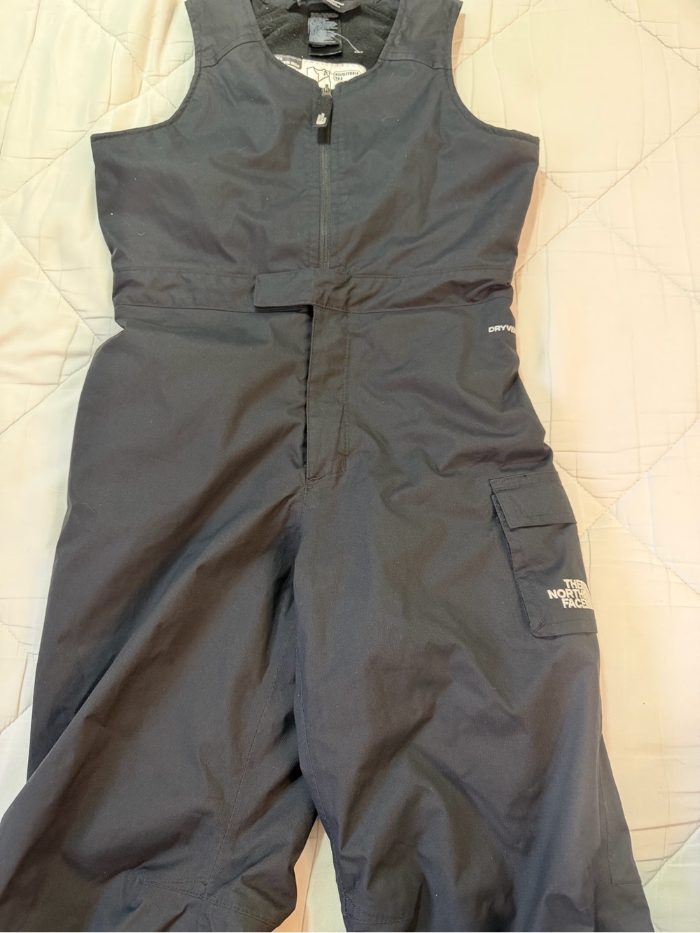 The North Face Kids DryVent Insulated Snow Bibs Overalls Black Size 5